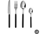 Excelsa Set Di Posate 24 Pezzi Eclipse Acciaio Nero