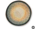 Excelsa Set Di 6 Piatti Piani Efesto In Ceramica 26X2,5 Cm Colorati
