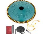 Vevor 14'' 14 Tone Tongue Drum Large Steel Tongue Drum C-Key-Hand-Pan Con Mazzuoli E Borsa Verde Minerale