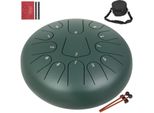 Vevor Tongue Drum 12″ 13 Tones Hand Tongue Drum Tongue Drum In Acciaio Strumento A Percussione Con Bacchette E Borsa Verde