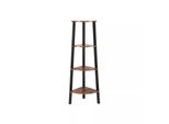 In And Outdoormatch Industrial Corner Furniture Audrey - Scaffale - Scaffale Angolare - Libreria - Scaffale Angolare - Armadi - Metallo - Marrone/Nero - 34 X 34 X 125 Cm