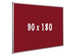 Bacheca In Sughero Pro Miller - Telaio In Alluminio - Montaggio Facile - Puntine - Rosso - Bacheche - 90X180Cm