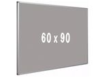 Bacheca In Sughero Pro Espinoza - Cornice In Alluminio - Montaggio Facile - Puntine - Grigio - Bacheche - 60X90Cm