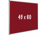 Lavagna In Sughero Pro Stan - Telaio In Alluminio - Montaggio Facile - Puntine - Rosso - Lavagne - 45X60Cm