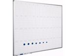 Lavagna Pro Estes - Acciaio Smaltato - Agenda Settimanale - Agenda Mensile - Agenda Annuale - Magnetica - Bianco - 90X120Cm