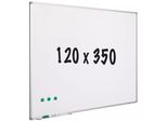 Lavagna Bianca In Acciaio Smaltato Watkins - Bianco - Magnetica - 120X350Cm