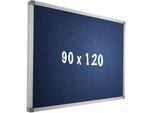 Bacheca Camira In Tessuto Pro Claudine - Struttura In Alluminio - Montaggio Facile - Puntine - Blu - Bacheche - 90X120Cm