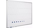 Lavagna Pro Calderon - Acciaio Smaltato - Agenda Settimanale - Agenda Mensile - Agenda Annuale - Magnetica - Bianco - 60X90Cm