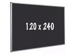 Lavagna In Sughero Pro Johnathan - Telaio In Alluminio - Montaggio Facile - Puntine - Nero - Lavagne - 120X240Cm