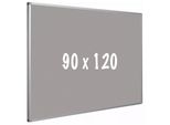 Lavagna In Sughero Pro Hudson - Telaio In Alluminio - Montaggio Facile - Puntine - Grigio - Lavagne - 90X120Cm