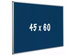 Lavagna In Sughero Pro Maxwell - Cornice In Alluminio - Montaggio Facile - Puntine - Blu - Lavagne - 45X60Cm