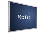 Bacheca Camira In Tessuto Pro Pasquale - Telaio In Alluminio - Montaggio Facile - Puntine - Blu - Bacheche - 90X180Cm