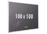 Lavagna Pro Hayden - Magnetica - Lavagna - Facile Da Montare - Acciaio Smaltato - Grigio - 100X100Cm