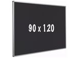 Lavagna In Sughero Pro Mckay - Struttura In Alluminio - Montaggio Facile - Puntine - Nero - Lavagne - 90X120Cm