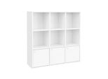 In And Outdoormatch Libreria Salvia - 6 Scomparti - Libreria Con Ante - Soggiorno, Camera Da Letto E Camera Dei Bambini - Legno - Mdf - 97X29X97Cm
