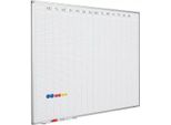 Lavagna Pro Jamison - Acciaio Smaltato - Agenda Settimanale - Agenda Mensile - Agenda Annuale - Magnetica - Bianco - 60X90Cm