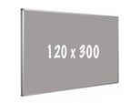 Lavagna In Sughero Pro Demetrius - Telaio In Alluminio - Montaggio Facile - Puntine - Grigio - Lavagne - 120X300Cm