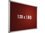 Bacheca Camira In Tessuto Pro Woodward - Telaio In Alluminio - Montaggio Facile - Puntine - Rosso - Bacheche - 120X180Cm