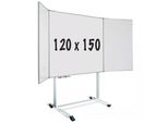 Lavagna Mobile Pro Randall - Cinque Lati - Acciaio Smaltato - Agenda Settimanale - Agenda Mensile - Agenda Annuale - Magnetico - Bianco - 120X150Cm