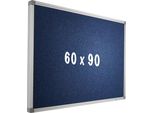 Bacheca Camira In Tessuto Pro Garfield - Telaio In Alluminio - Montaggio Facile - Puntine - Blu - Bacheche - 60X90Cm