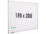 Lavagna Bianca In Acciaio Smaltato Dominic - Bianco - Magnetica - 150X200Cm