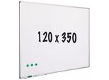 Lavagna Bianca Kelley - Acciaio Laccato - Magnetica - Bianco - 120X350Cm