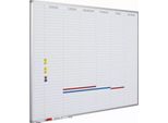 Lavagna Bianca Deluxe Stephens - Acciaio Smaltato - Agenda Settimanale - Agenda Mensile - Agenda Annuale - Magnetica - Bianco - Inglese - 60X90Cm