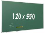 Lavagna Pro Rios - Magnetica - Lavagna - Facile Da Montare - Acciaio Smaltato - Verde - 120X350Cm
