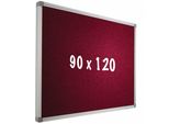 Bacheca Camira In Tessuto Pro Swanson - Telaio In Alluminio - Montaggio Facile - Puntine - Rosso - Bacheche - 90X120Cm