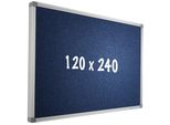 Bacheca Camira In Tessuto Pro Elroy - Telaio In Alluminio - Montaggio Facile - Puntine - Blu - Bacheche - 120X240Cm