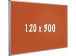 Lavagna In Sughero Pro Wolf - Telaio In Alluminio - Montaggio Facile - Puntine - Lavagne - 120X300Cm
