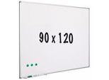 Lavagna Bianca In Acciaio Smaltato Brock - Bianco - Magnetica - 90X120Cm