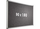 Bacheca Camira In Tessuto Pro Abel - Telaio In Alluminio - Montaggio Facile - Puntine - Bacheche - 90X180Cm