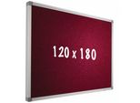 Lavagna Camira In Tessuto Pro Sanders - Telaio In Alluminio - Montaggio Facile - Puntine - Rosso - Lavagne - 120X180Cm