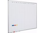 Lavagna Pro Ingram - Acciaio Smaltato - Agenda Settimanale - Agenda Mensile - Agenda Annuale - Magnetica - Bianco - Inglese - 90X120Cm