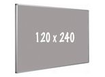 Lavagna In Sughero Pro Bowman - Telaio In Alluminio - Montaggio Facile - Puntine - Grigio - Lavagne - 120X240Cm