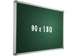 Bacheca Camira In Tessuto Pro Myrtle - Telaio In Alluminio - Montaggio Facile - Puntine - Bacheche - 90X180Cm
