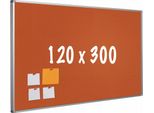 Lavagna In Sughero Pro Dewey - Telaio In Alluminio - Montaggio Facile - Puntine - Lavagne - 120X300Cm