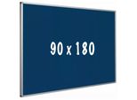 Lavagna In Sughero Pro Manning - Telaio In Alluminio - Montaggio Facile - Puntine - Blu - Lavagne - 90X180Cm