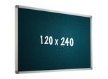 Bacheca Camira In Tessuto Pro Amalia - Telaio In Alluminio - Montaggio Facile - Puntine - Bacheche - 120X240Cm