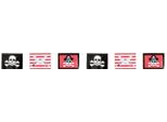 Amscan - Pirata - Bandiere SG29208 (Taglia Unica) (Nero/Bianco/Rosso)