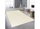 Tappeto Da Salotto Moderno Con Motivo Curvo In Color Crema Dimensioni - 140 X 200 Cm