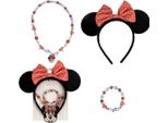 Set Di Gioielli Per Bambini Disney Minnie - Braccialetto, Collana E Anello Di Grande Effetto