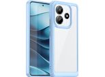 Custodia Per Xiaomi Redmi Note 14 4G Trasparente, Antiurto Tpu Silicone Custodia Protettiva Blu