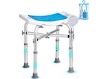 Sgabello Da Doccia Sedia Da Doccia 405-480 Mm Regolabile In Altezza, Sgabello Da Bagno Sedile Da Bagno 226,8 Kg Capacità Di Carico, Sgabello Da Doccia Stabile Ausilio Da Bagno Struttura In Lega Di Alluminio, Sedile Da Doccia Sgabello Da Bagno Blu