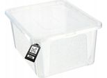 Contenitore In Plastica Kadax 20L Con Coperchio, Scatola Trasparente Con Serratura, Scatola Grande