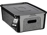 Contenitore In Plastica Kadax 11L Con Coperchio, Organizzatore Di Scatole Nere Con Serratura