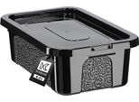 Contenitore In Plastica Kadax Da 4,5 L Con Coperchio, Nero Con Chiusura A Chiave
