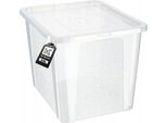Contenitore In Plastica Kadax 30L Con Coperchio, Scatola Trasparente Con Serratura, Scatola Grande