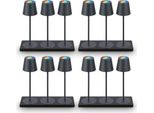 Lampada Da Tavolo 12 Set Rgbw Led Cordless IP44 Ricaricabile Stazione Di Ricarica 36Cm Antracite